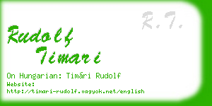 rudolf timari business card